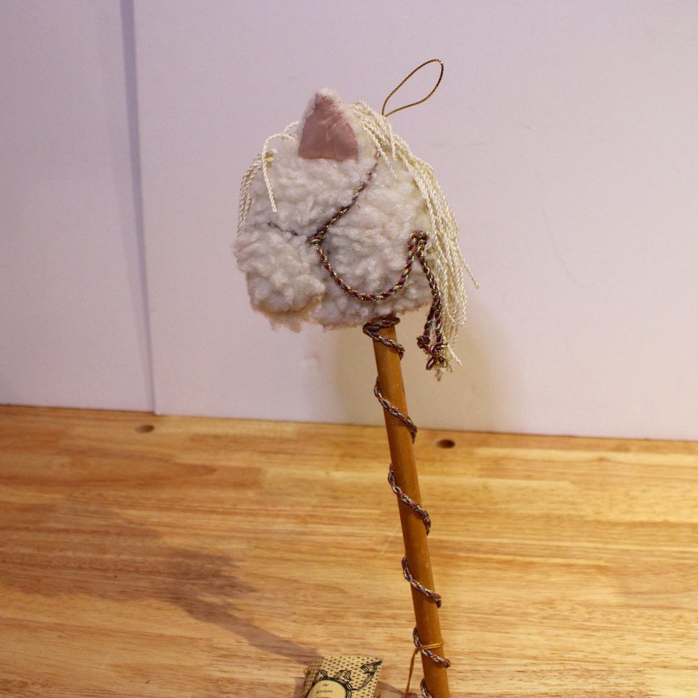 Vintage Kurt Adler Christmas stick horse plush c 1984 Louis Nichole Heirloom